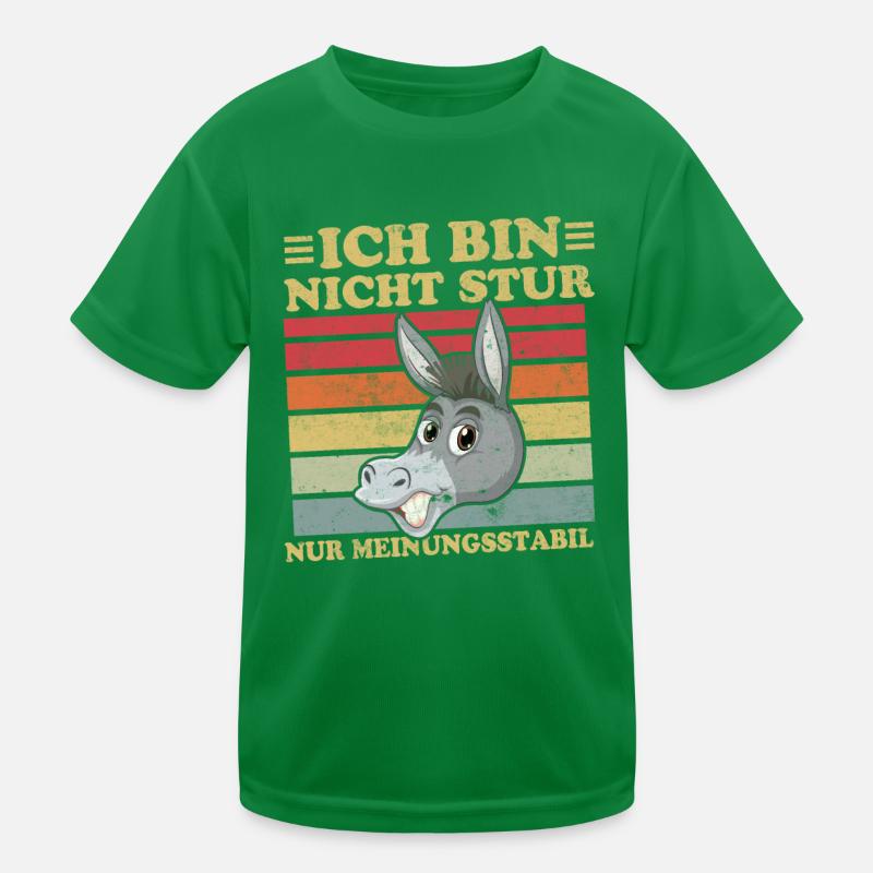 Ich Bin Nicht Stur Nur Meinungsstabil Kinder Funktions-T-Shirt