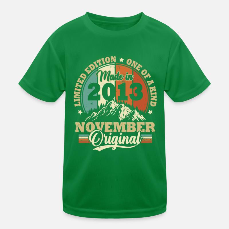 Vintage Retro Geburtstagsgeschenk 2013 November Kinder Funktions-T-Shirt