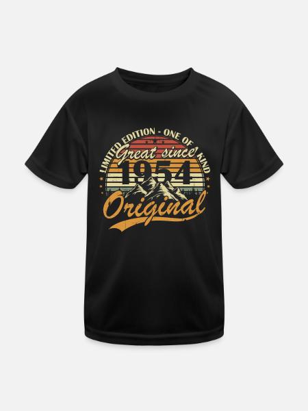 Original 1954 Jahrgang Retro Geburtstags Geschenk - Kinder Funktions-T-Shirt - Schwarz