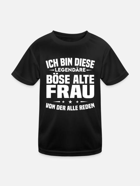 Ich bin diese legendäre böse alte - Kinder Funktions-T-Shirt - Schwarz - Vorne