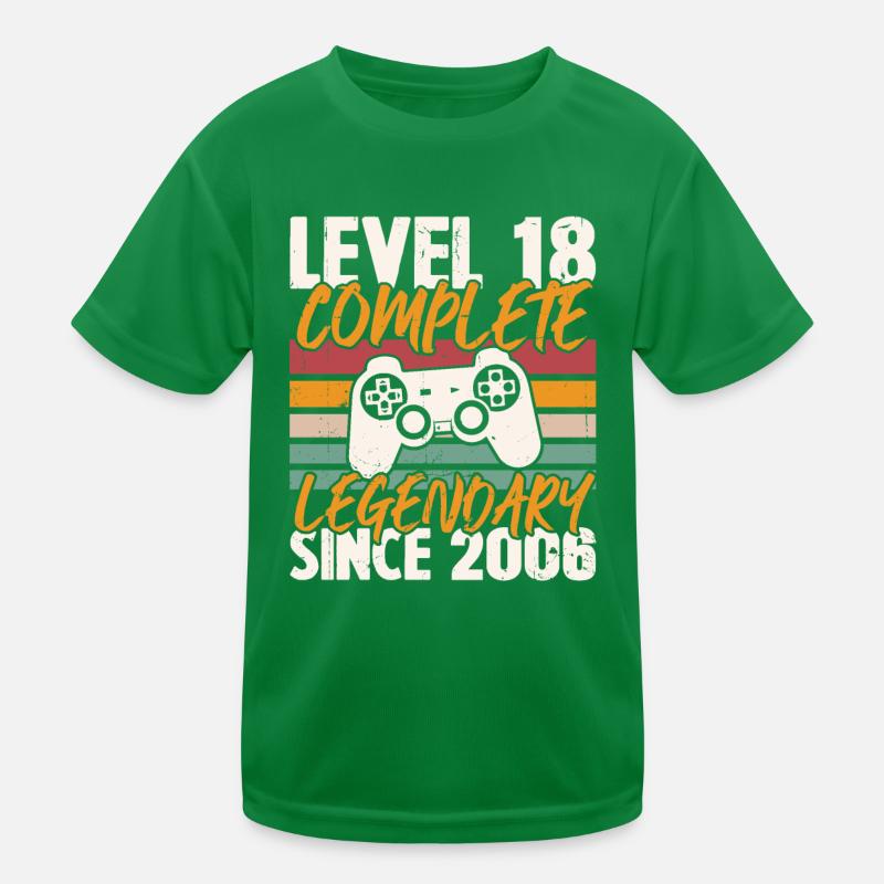 Level 18 Schließe das Geburtstagsgeschenk 2006 ab Kinder Funktions-T-Shirt