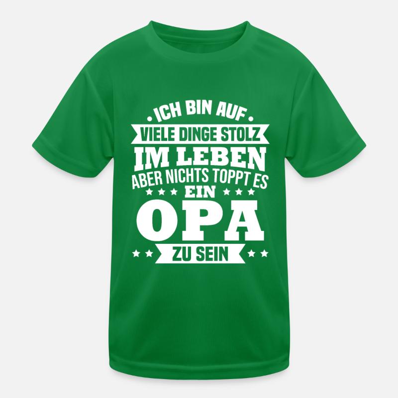 ich bin stolz wie ein Opa Kinder Funktions-T-Shirt