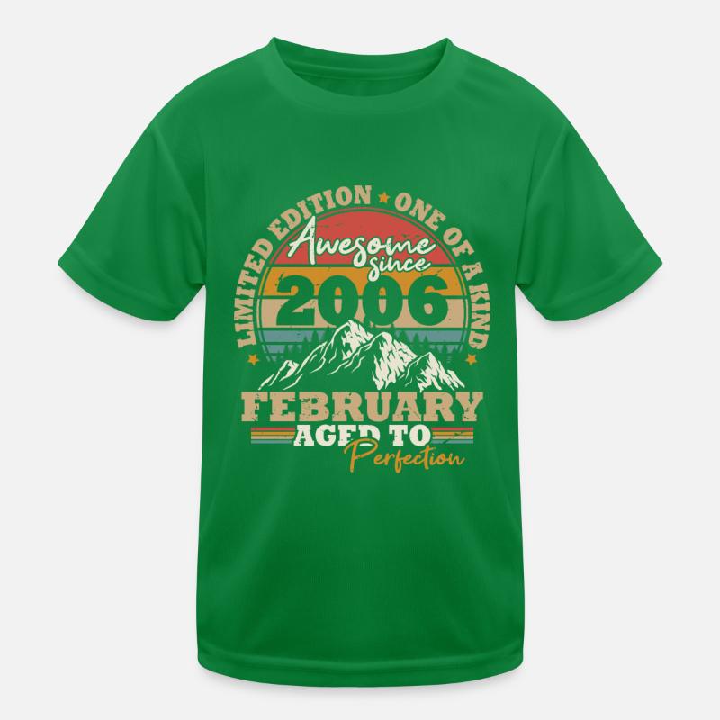 February 2006 Vintage 18th Birthday Gift Kids Functional T-Shirt