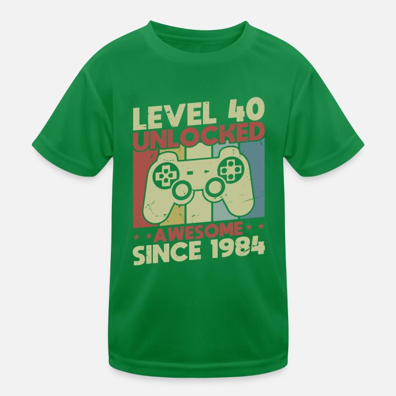Level 40 freigeschaltet Kinder Funktions-T-Shirt
