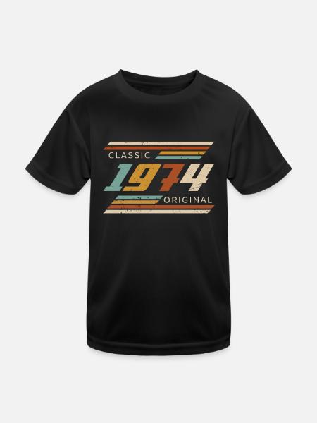 Classique 1974 Original Vintage anniversaire 1974 - T-shirt sport Enfant - noir - Devant