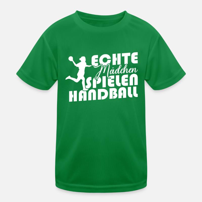 Real girls playing handball Kids Functional T-Shirt