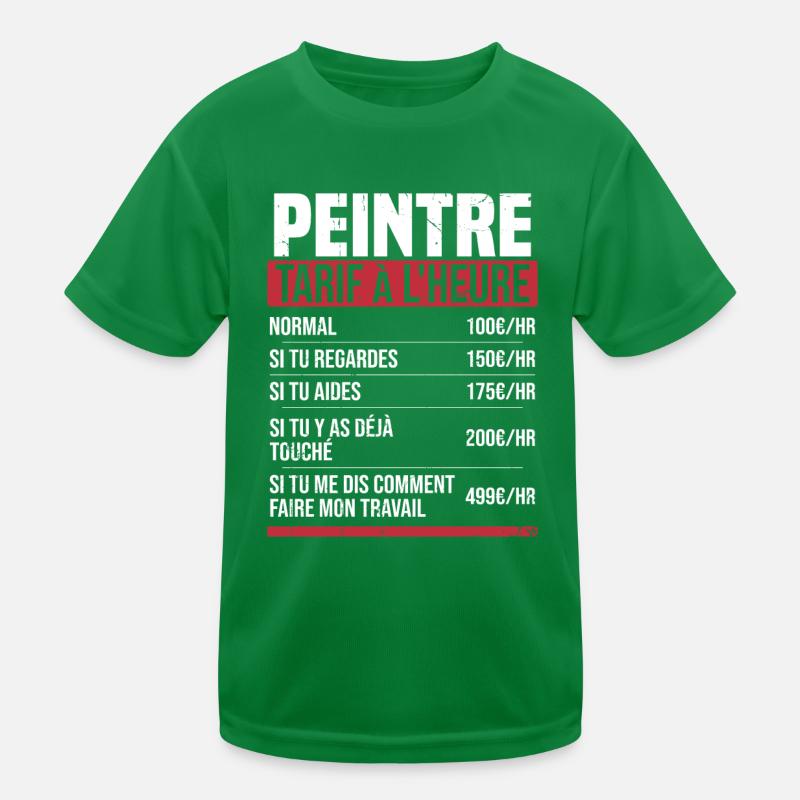 Maler Stundensatz Humor Geschenkidee Kinder Funktions-T-Shirt