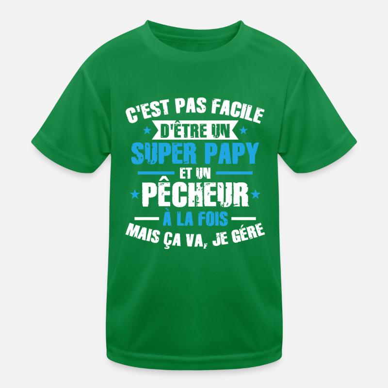Super Papy et Pêcheur T-shirt sport Enfant