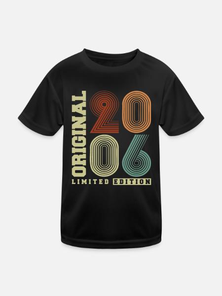 Original 2006 Jahrgang Retro Vintage Geburtstag - Kinder Funktions-T-Shirt - Schwarz
