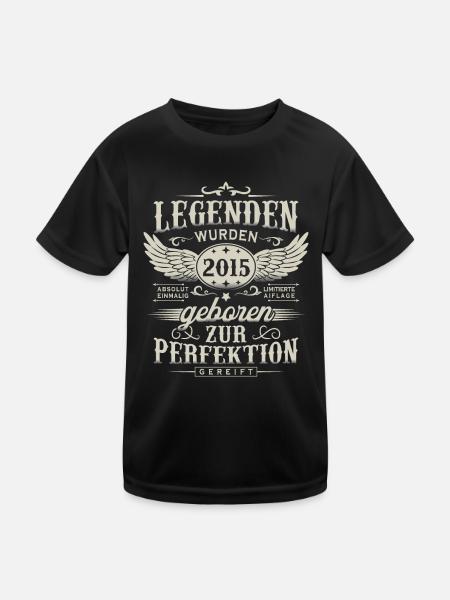 Les légendes sont nées en 2015 Cadeau d’anniversaire - T-shirt sport Enfant - noir - Devant