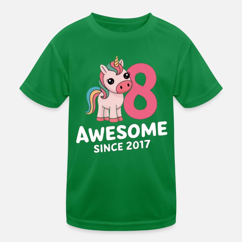 8. Geburtstag - Awesome Since 2017 Kinder Funktions-T-Shirt