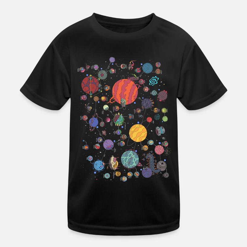 Space Planet Galaxy Graphic Kids Functional T-Shirt