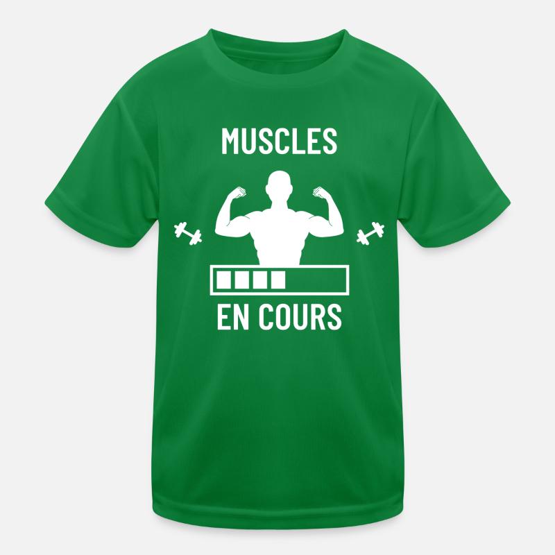 Muscles en cours (blanc) T-shirt sport Enfant