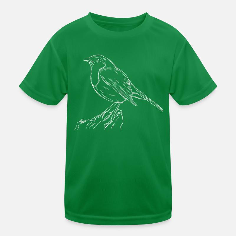Das Rotkehlchen Singvogel Naturschutz Kinder Funktions-T-Shirt