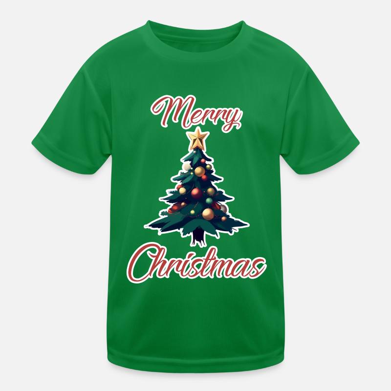 Christmas Tree (Stroke) Kids Functional T-Shirt