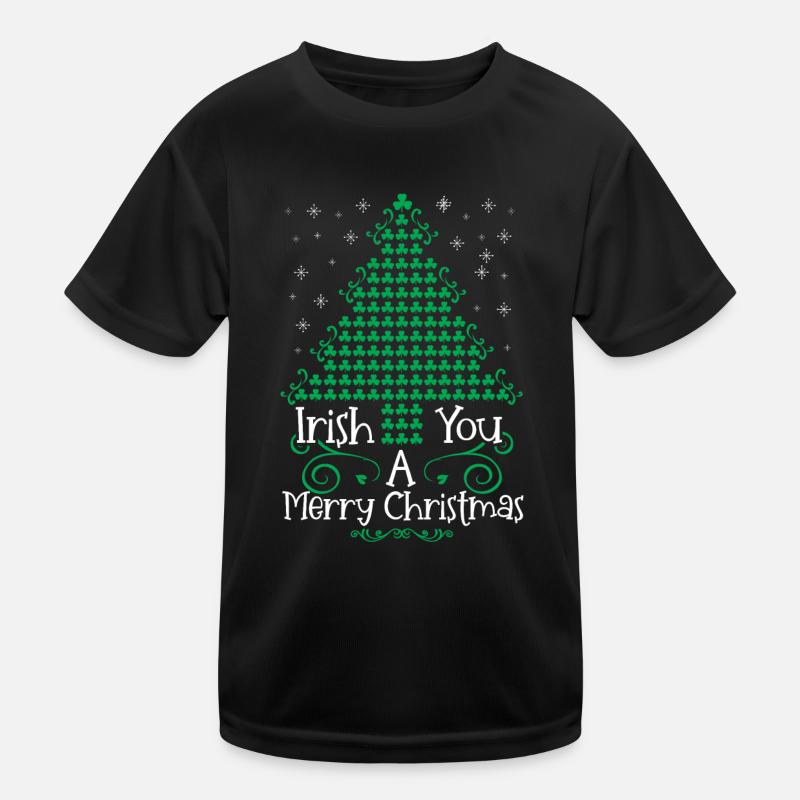 Ein irisches Weihnachtsfest wird gewünscht Kinder Funktions-T-Shirt