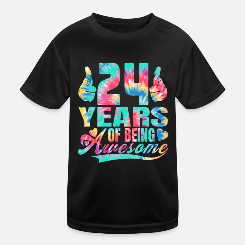 24. Geburtstag Oder Jahrestag 24 Years Of Being Kinder Funktions-T-Shirt