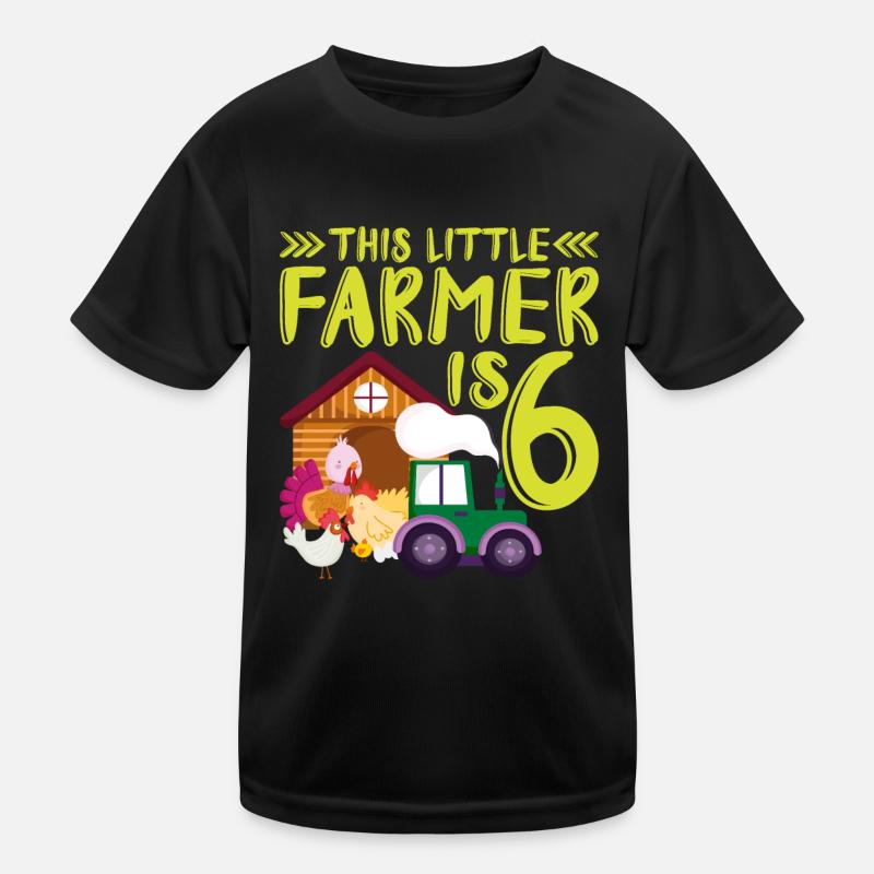 Dieser Kleine Bauer Ist 6 Bauernhof Thematischer Kinder Funktions-T-Shirt