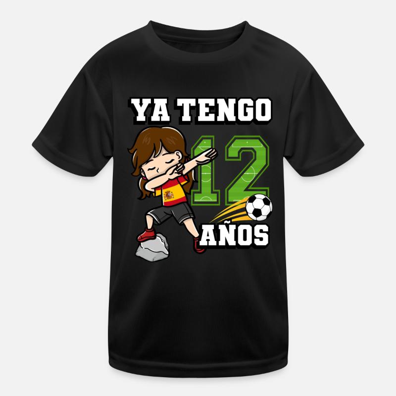 Fußball Mädchen Ich bin schon 12 Geburtstag Kinder Funktions-T-Shirt