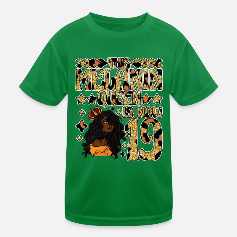 This melanin queen is now 19 black Kids Functional T-Shirt