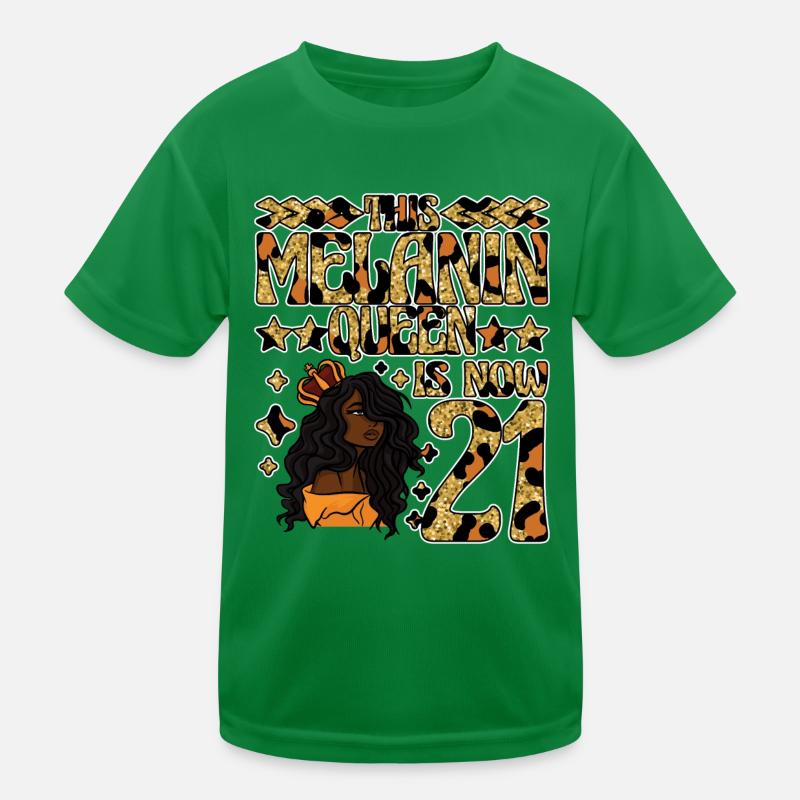 Diese Melaninkönigin Ist Jetzt 21 Schwarzer Kinder Funktions-T-Shirt