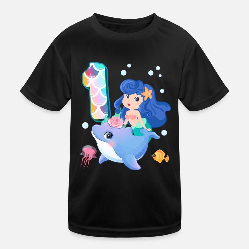 1. Geburtstag | Meerjungfrau Geburtstag | Kinder Funktions-T-Shirt