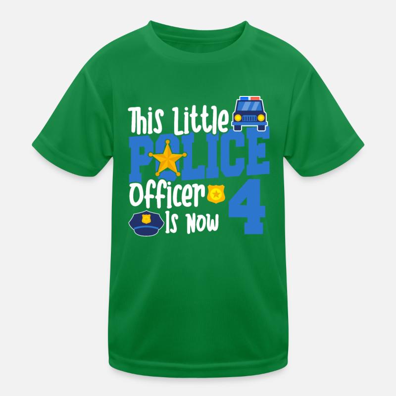 This little cop is now 4 years old, 4 Kids Functional T-Shirt