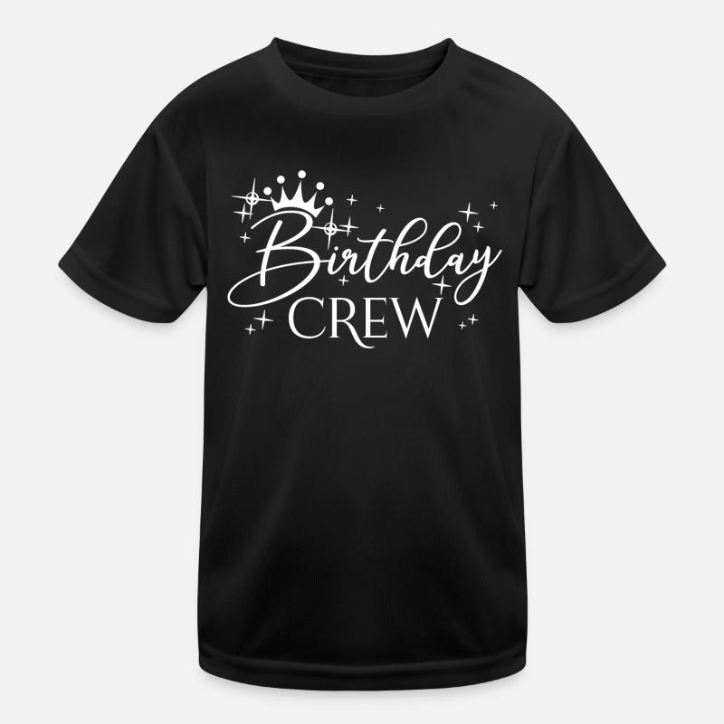 Birthday Crew Matching Group Birthday Party Outfit Kids Functional T-Shirt
