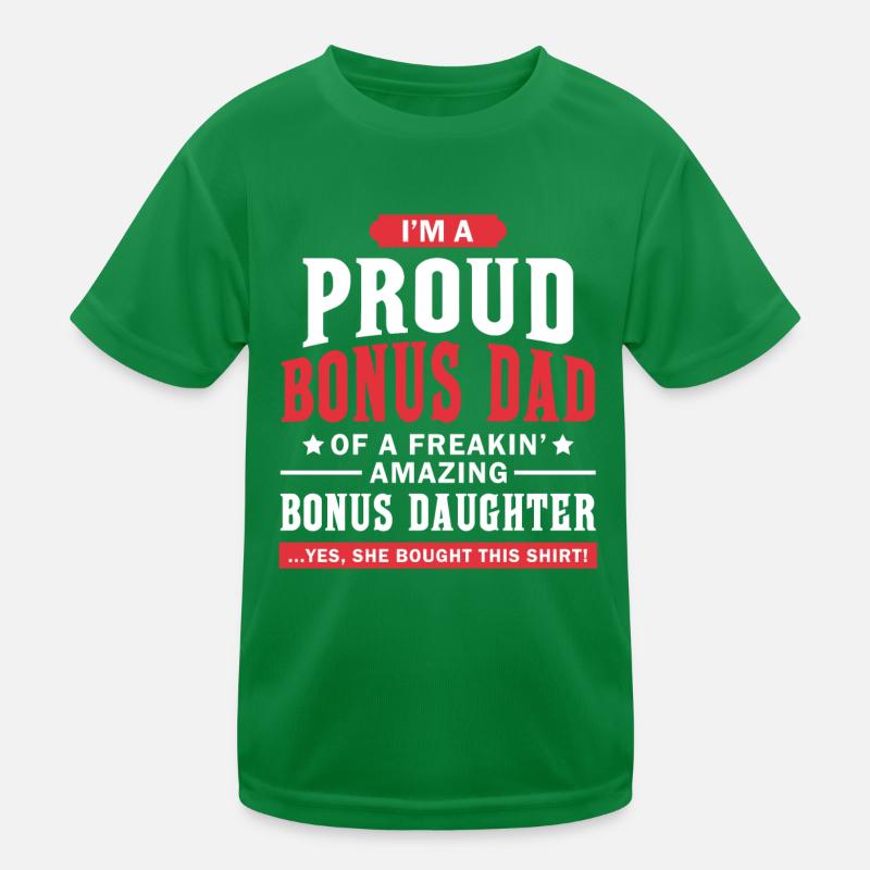 Stolzer bonus Dad einer Bonus Tochter Kinder Funktions-T-Shirt