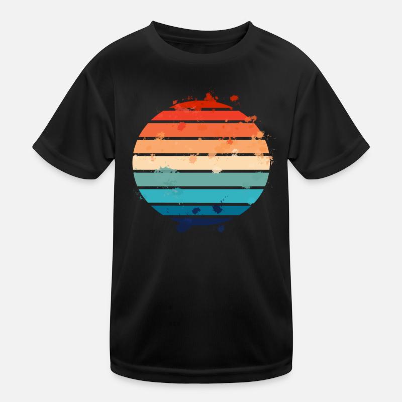 Splatter Retro Sunset Kids Functional T-Shirt