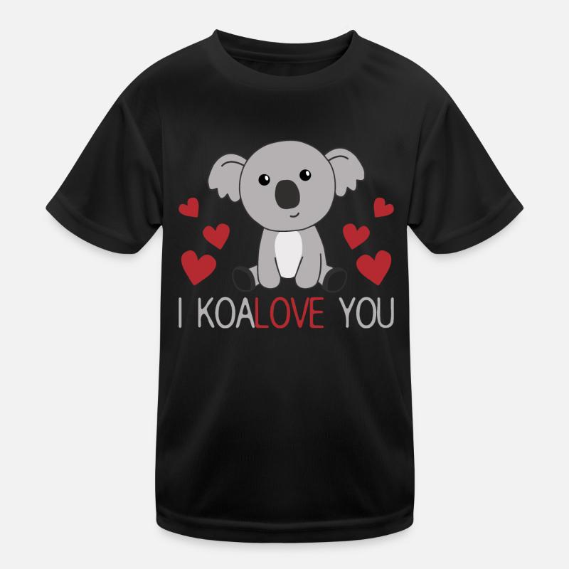 Je t'aime koala mignon avec des coeurs animaux mignons T-shirt sport Enfant