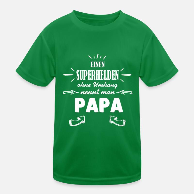 Superheld - Papa Kinder Funktions-T-Shirt
