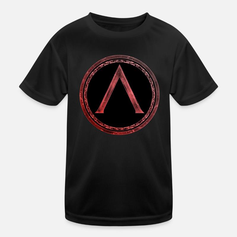 Sparta Lambda Symbol Keltisch Feuerrot Kinder Funktions-T-Shirt