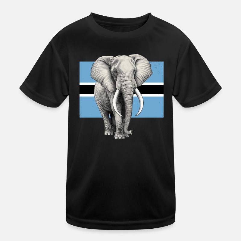Drapeau éléphant du Botswana T-shirt sport Enfant