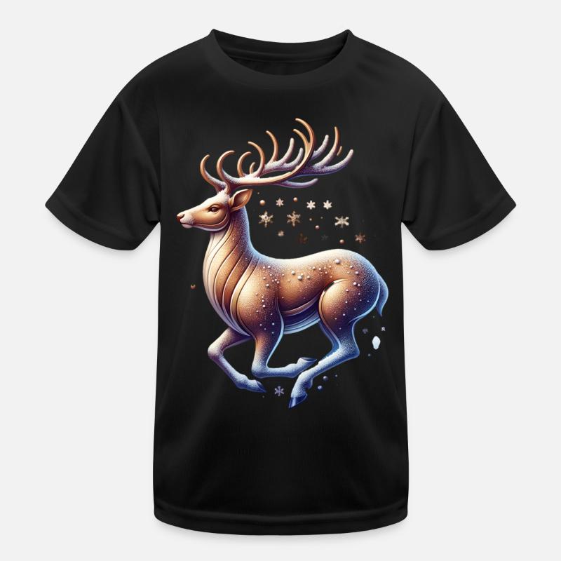 Chute de neige de renne T-shirt sport Enfant