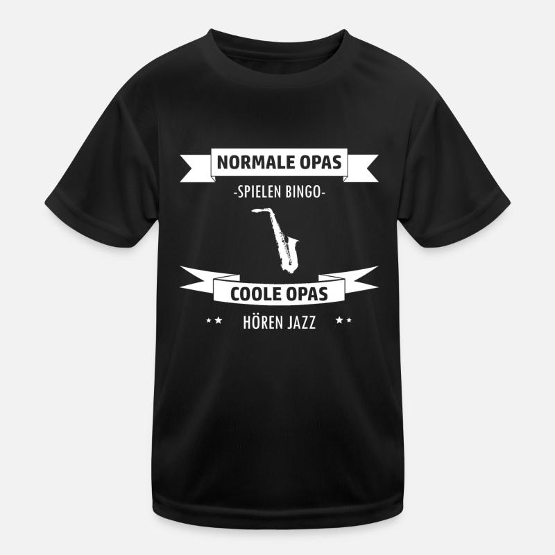 Jazz Opa Geschenk Großvater Jazz fan Kinder Funktions-T-Shirt