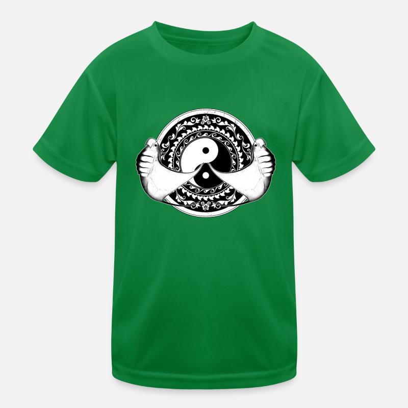 Yin Yang Mantarochen Kinder Funktions-T-Shirt