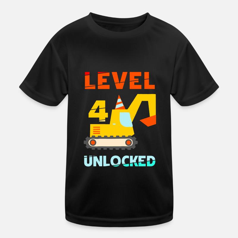Level 4 unlocked Bagger Kinder Funktions-T-Shirt