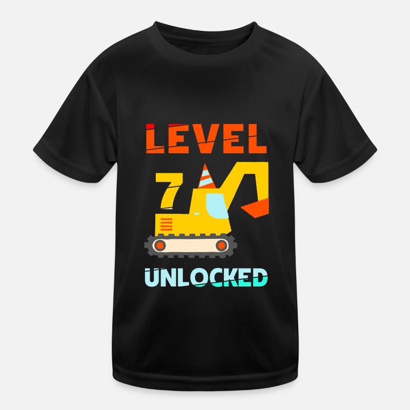 Level 7 unlocked excavator Kids Functional T-Shirt