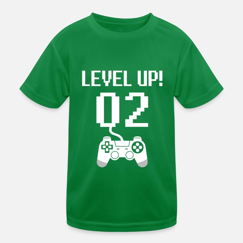 2. Geburtstag Level up Kinder Funktions-T-Shirt