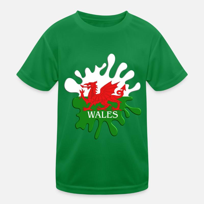 Welsh Flag Kids Functional T-Shirt