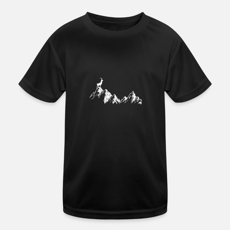 Sternzeichen Steinbock Tierkreiszeichen Ziege - Kinder Funktions-T-Shirt - Schwarz