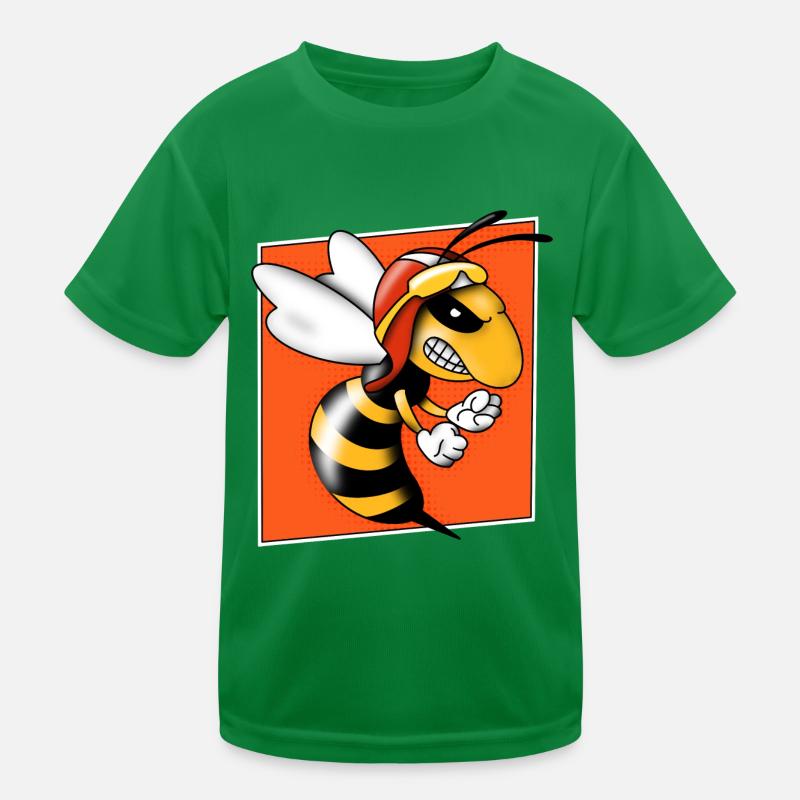 Hornet halftone bee wasp Pop Art Comic Style Kids Functional T-Shirt
