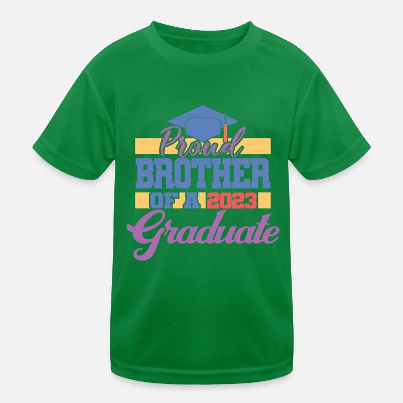 Stolzer Bruder eines Abschlussgeschenks 2023 Kinder Funktions-T-Shirt