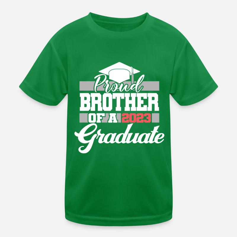 Stolzer Bruder eines Abschlussgeschenks 2023 Kinder Funktions-T-Shirt