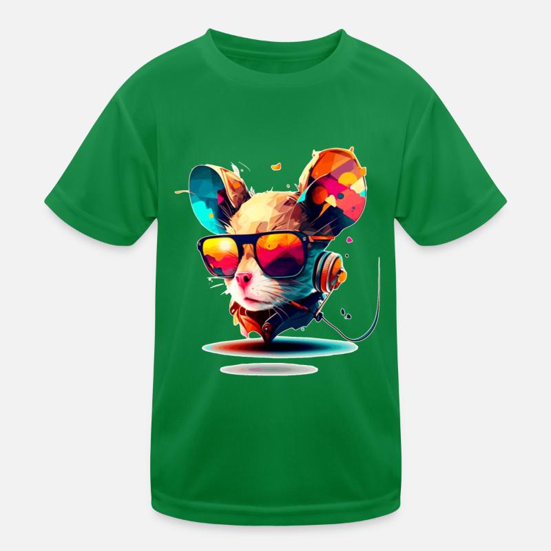 Basse et souris techno comme raver et rongeur de fête T-shirt sport Enfant