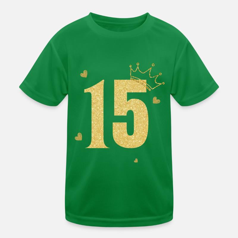 15th anniversary golden crown Kids Functional T-Shirt