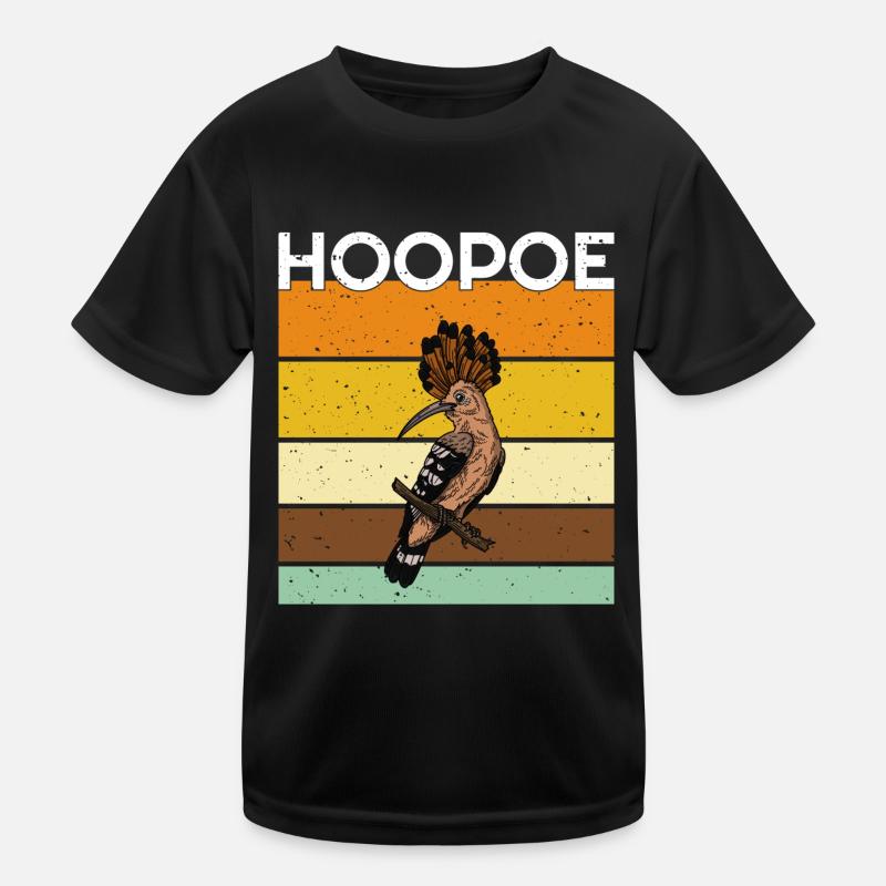 Hoopoe Ornithologist Bird Watching Forest Kids Functional T-Shirt