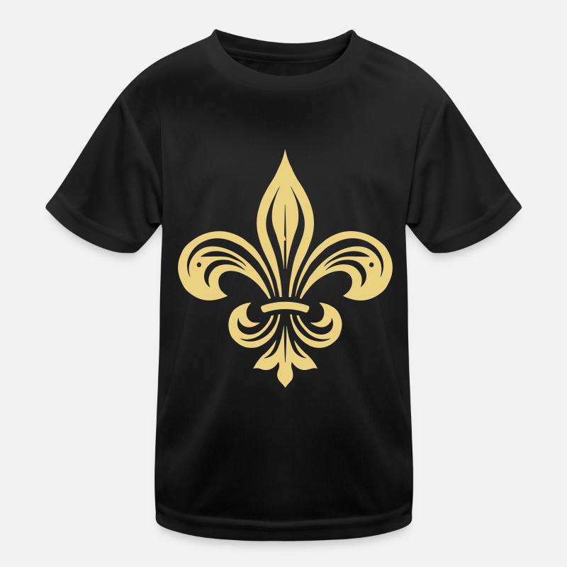 fleur de lis - Kids Functional T-Shirt - black