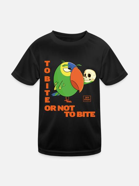 Picken oder nicht picken - Kinder Funktions-T-Shirt - Schwarz - Vorne